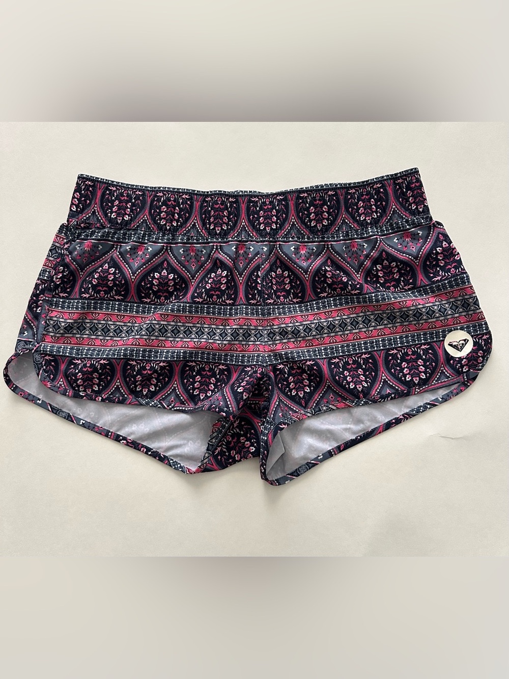 Roxy Navy and Pink Patterned Boardshorts